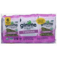 gimMe Seaweed Snacks, Roasted, Teriyaki, 6 Value Pack - 6 Each 