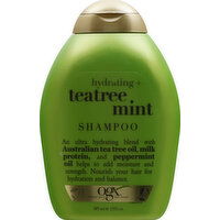 OGX Shampoo, Hydrating + Teatree Mint - 385 Millilitre 