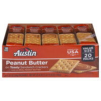 Austin Sandwich Crackers, Peanut Butter, Value Size, 20 Packs - 20 Each 