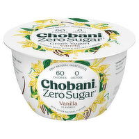 Chobani Yogurt, Greek, Nonfat, Zero Sugar, Vanilla Flavored - 5.3 Ounce 