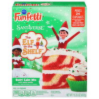 Pillsbury Swirl Cake Mix, Red & White Vanilla, The Elf on the Shelf - 15.25 Ounce 