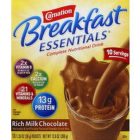 Carnation Complete Nutritional Drink, Rich Milk Chocolate - 10 Each 