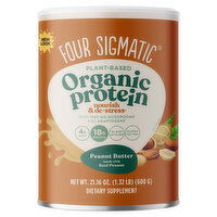 Four Sigmatic Protein, Organic, Plant-Based, Peanut Butter - 21.16 Ounce 