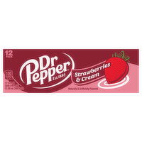 Dr Pepper Soda, Strawberries & Cream, 12 Pack - 12 Each 