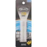 Police Security Flashlight, LED, Radar, 120 Lumens - 1 Each 