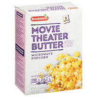 Brookshire's Extra Butter Microwave Popcorn - 3 Each 