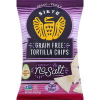 Siete Tortilla Chips, Grain Free, Simply No Salt