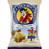 Pirates Booty Rice & Corn Puffs, Aged White Cheddar - 4 Ounce 