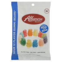 Albanese World's Best Gummi Bears, Sour, 12 Flavor - 7 Ounce