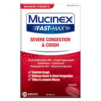 Mucinex Severe Congestion & Cough, Maximum Strength, Caplets