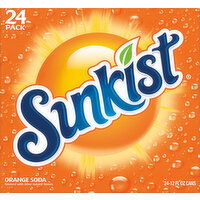 Sunkist Soda, Orange, 24 Pack