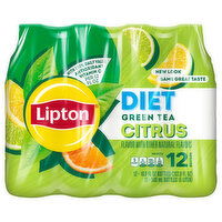 Lipton Green Tea, Diet, Citrus - 12 Each 