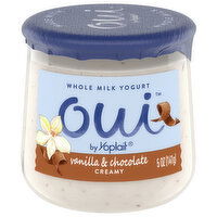 Oui Yogurt, Vanilla & Chocolate, Creamy, Whole Milk - 5 Ounce 