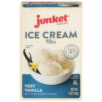 Junket Ice Cream Mix, Very Vanilla - 4 Ounce 