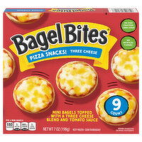 Bagel Bites Pizza Snacks, Three Cheese - 9 Each 