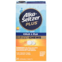 Alka-Seltzer Plus Cold & Flu, Chewable Tablets, Orange Flavor - 24 Each 