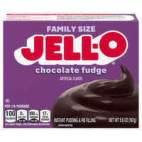 Jell-O Pudding & Pie Filling, Instant, Chocolate Fudge, Family Size