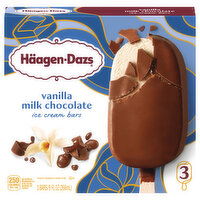 Haagen-Dazs Vanilla Milk Chocolate Ice Cream Snack Bars - 3 Each 