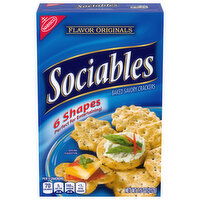 SOCIABLES Baked Savory Crackers, Party Snacks - 7.5 Ounce 