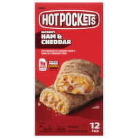 Hot Pockets Sandwiches, Croissant Crust, Hickory Ham & Cheddar, 12 Pack