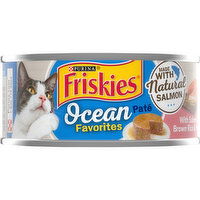 Friskies Natural Pate Wet Cat Food, Ocean Favorites With Salmon, Brown Rice & Peas