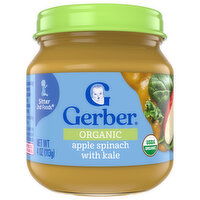 Gerber Apple Spinach, with Kale, Sitter 2nd Foods - 4 Ounce 