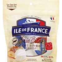 Ile De France Cheese, Soft Ripened, Brie Bites - 5 Each 