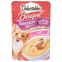 Delectables Lickable Treat, Bisque, with Tuna & Chicken, Senior 10 Yrs+ - 1.4 Ounce 