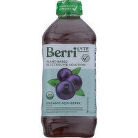 Berri lyte Electrolyte Solution, Organic, Acai Berry Flavor, Plant-Based - 1.1 Quart 