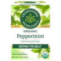 Traditional Medicinals Herbal Supplement, Organic, Caffeine Free, Peppermint, Tea Bags - 16 Each 