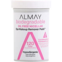 Almay Eye Makeup Remover Pads, Oil Free Micellar - 120 Each