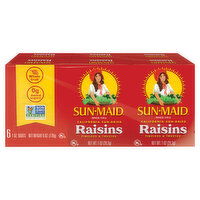 Sun-Maid California Sun-Dried Raisins 6-Pack/1oz Cartons - 6 Each 