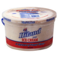 Hiland Ice Cream, Light, Neapolitan, Family Pak - 4 Quart 