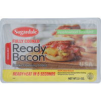 Sugardale Bacon, Ready, Applewood Smoked, Fully Cooked - 2.1 Ounce 