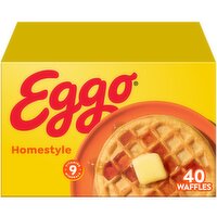 Eggo Frozen Waffles, Homestyle, Easy Breakfast - 49.3 Ounce