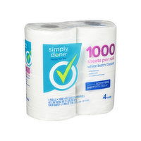 Simply Done White Bath Tissue Rolls - 4 Each 