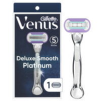 Venus Deluxe Smooth Platinum Women's Razor Handle + 1 Blade Refill - 1 Each 