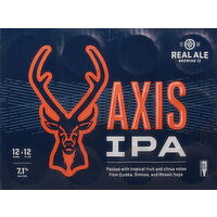 Real Ale Brewing Co Beer, IPA, Axis - 12 Each 