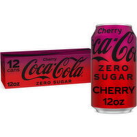 Coca-Cola Zero Sugar Cherry Diet Soda Soft Drink - 12 Each 