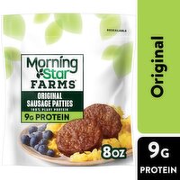 MorningStar Farms Plant Based Sausage Patties, Original - 8 Ounce 