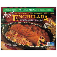 Amy's Amy's Frozen Whole Meals, Enchilada with Spanish Rice & Beans, Gluten Free, 10 oz.