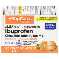 TopCare Ibuprofen, Children's, 100 mg, Chewable Tablets, Orange-Flavored - 24 Each 