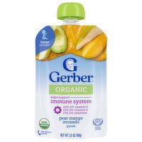 Gerber Puree, Pear Mango Avocado, Sitter 2nd Foods - 3.5 Ounce 