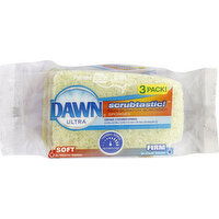 Dawn Sponges, Scrubber, Non-Scratch, 3 Pack!