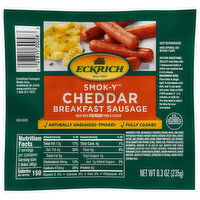 Eckrich Breakfast Sausage, Cheddar - 8.3 Ounce 