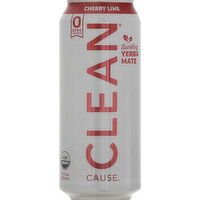 Clean Cause Yerba Mate, Cherry Lime, Sparkling - 16 Ounce 