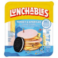 Lunchables Cracker Stackers, with Chocolate Creme Cookies, Turkey & American - 3.2 Ounce 