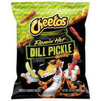 Cheetos Cheese Flavored Snacks, Flamin' Hot Dill Pickle, Crunchy - 8.5 Ounce 