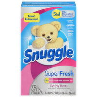 Snuggle Dryer Sheets, Super Fresh, Spring Burst, 5 in 1 - 70 Each 