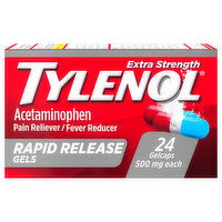 Tylenol Acetaminophen, Extra Strength, 500 mg, Rapid Release Gels, Gelcaps - 24 Each 